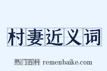 村妻近义词是什么意思的图片